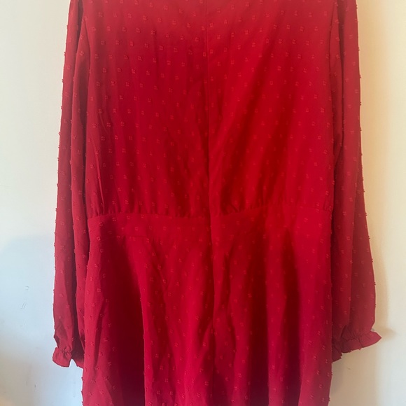 Elegant Red Women's Romper - Picture 4 of 8